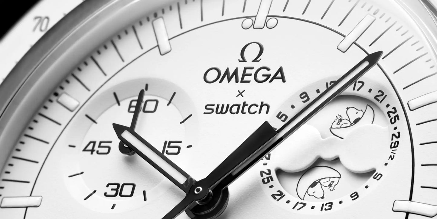 SWATCH X OMEGA BIOCERAMIC MOONSWATCH WHITE SNOOPY