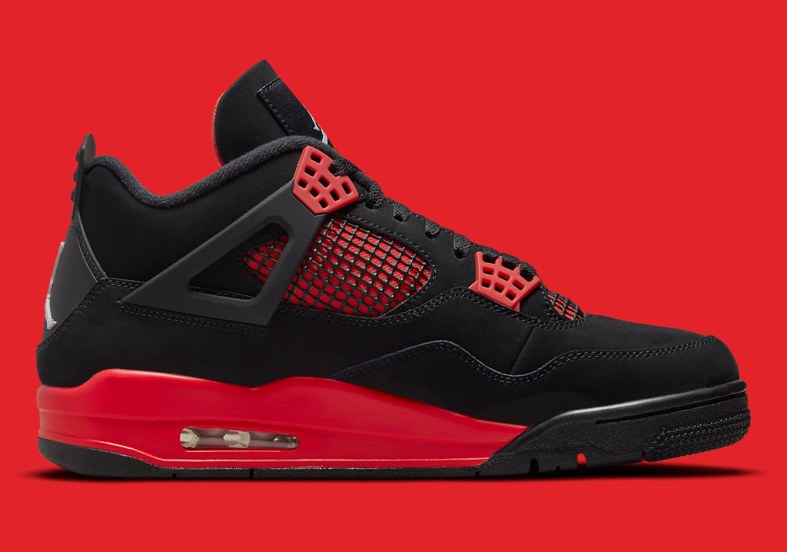 Air jordan 4 on sale retro black and red