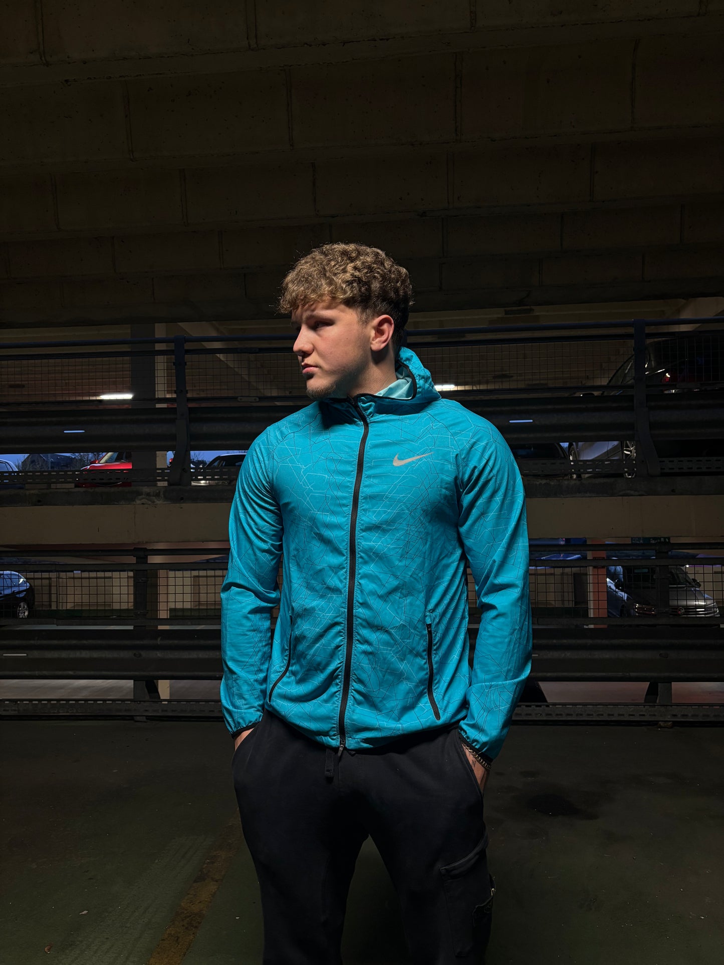 Nike Geometric Blue Windbreaker (S)