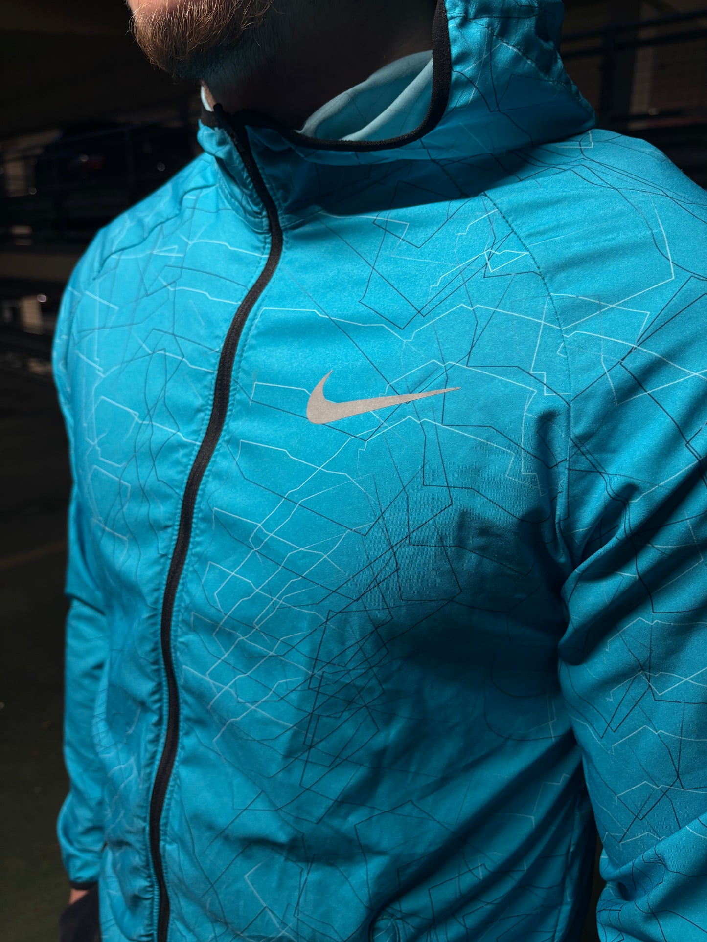 Nike Geometric Blue Windbreaker (S)