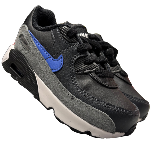 Nike Airmax 90 Black Navy Swoosh Preschool (uk5.5)