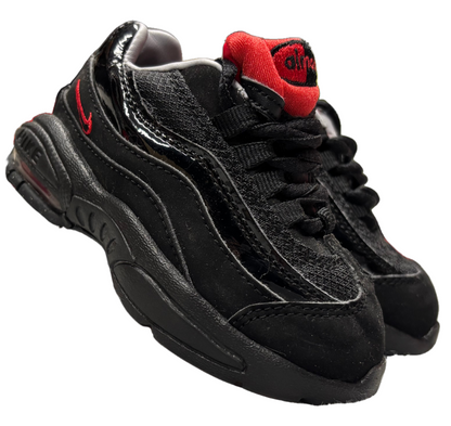 Nike Airmax 95 Jet Black Red Swoosh Preschool 2012 (uk4.5)