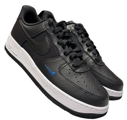 Nike Airforce 1 Black White Blue Mini Swoosh